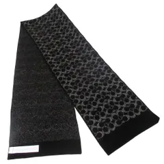 【新品 未使用】コーチ マフラー スカーフ COACH アウトレット シグネチャー メタリック マフラー メンズ レディース CK719 BLK