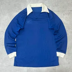 希少　70s 80s アディダス　ゲームシャツ　ユニフォーム　青　ビンテージ　L