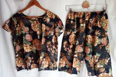 ベトナムパジャマ風セットアップ⑥〈ドーボーđồ bộ〉ルームウェア/夏のパジャマ/涼しい/新品/アジア/エスニック/ベトナム服