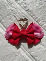 セーラーカラーリボン　セーラームーン　ちびうさ　ちびムーン　キーホルダー　ハンドメイド