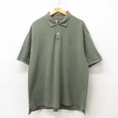 XL/古着 ラルフローレン チャップス 半袖 ブランド ポロ シャツ メンズ 90s ワンポイントロゴ 大きいサイズ コットン 緑 グリーン 25jun04 