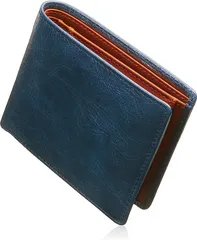 FRIGUS 限定モデルバロンレザー 二つ折り財布 メンズ 本革 大容量15枚 カード入れ BOX型 小銭入れ 贈り物 プレゼント用( tan)