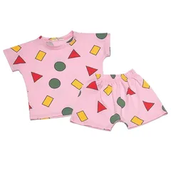 【特価商品】[Dizoony] パジャマ キッズ クレヨンしんちゃん 子供服 男の子 女の子 半袖 ベビー服 上下セット 夏 肌着 ルームウエア 寝間着 綿 柔らかい 可愛い メンズ レディース