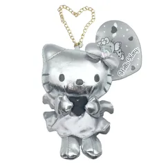 サンリオ ハローキティ 合皮マスコットチャーム シルバー エンジェル