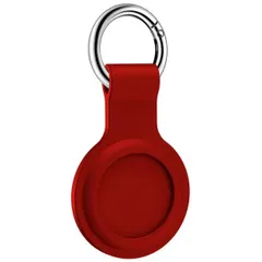 ■Air Tag シリコンカバー レッド 保護ケース キーホルダー キーリング
