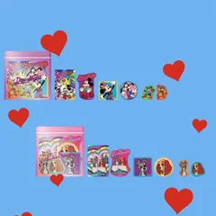 ディズニー レトロシリーズ フレークシール ケース付きステッカー