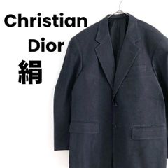 ☆美品☆テーラードジャケット 紺ブレ CDロゴ 銀ボタン モヘア ダブル