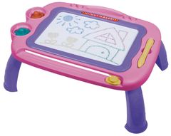 【大人気】キッズ!!おえかきデスクボード お絵描きボード 幼児教育 知育玩具 (ピンク)