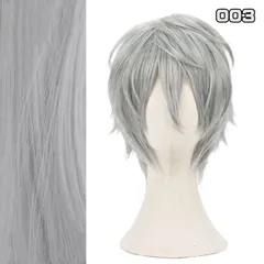 【1～3日以内に発送！】コスプレ耐熱ウィッグ シルバー グレー ショートウィッグ ◆HUNTER×HUNTER/キルア＝ゾルディック ◆新世紀エヴァンゲリオン/渚カヲル 等 ◆192色のバリエーション！多様キャラのコスプレに最適です！ 【1304-003】
