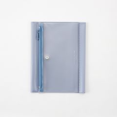 ダイゴー　isshoni.ペンケース付きノートカバーPVC   B6サイズR　　ブルー　N1928