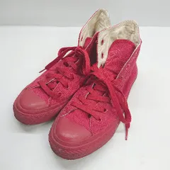 ◇ Θ CONVERSE コンバース オールスター　ハイカットスニーカー サイズ24 レッド レディース E  【1409240040613】