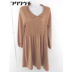 ◇ one after another NICE CLAUP 長袖 ミニ ニット ワンピース ブラウン レディース  【中古】 【1108190006754】