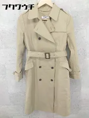 ■ ◎ NATURAL BEAUTY BASIC ウエストベルト付 長袖 トレンチ コート サイズS ベージュ レディース  【中古】 【1002802375712】