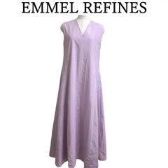 EMMEL REFINES エメルリファインズ レディース ロングワンピース ライトタフタ 前後2WAYノースリーブ ワンピース ラベンダーピンク M
