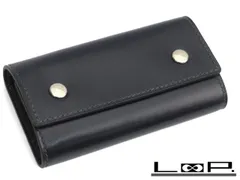 ■美品■　エルメス エチュイクレ 4 4連 キーケース ネイビー ボックスカーフ □G刻 箱 【A73166】のサムネイル