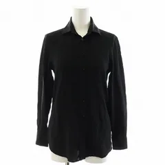 サンローラン パリ SAINT LAURENT PARIS 16年製 シャツ ブラウス 長袖 シルク 絹 F34 XS 黒 ブラック /AN7のサムネイル