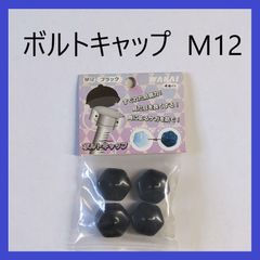 【在庫処分特価】WAKAI　ボルトキャップ　M12　ブラック（4個入り）ナット・ボルト用キャップ　ボルトカバー　ナットカバー　防じん　保護　装飾