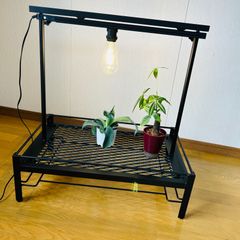 植物棚 植物育成棚 ダクトレール付き アイアンシェルフ - メルカリ