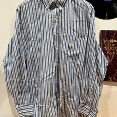 古着　長袖シャツ　ストライプシャツ