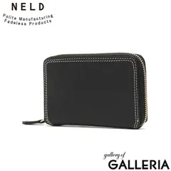 ネルド 二つ折り財布 メンズ レディース ブランド 本革 NELD 財布 小銭入れ 革 おしゃれ 二つ折り ウォレット ラウンドファスナー AN150 ブラック(10)