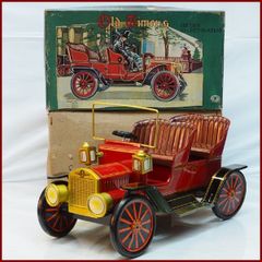 増田屋【Old Timers フリクション オールドタイマー 大サイズ 赤】ブリキ ミニチュア tin toy car 自動車MODERN TOYS マスダヤ【箱付】0185