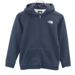 THE NORTH FACE ノースフェイス 長袖 スウェット ジップパーカー 140 ネイビー アウトドア NTJ11706 キッズ 古着