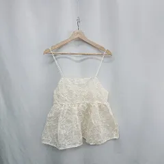 ◇ ⊂Φ ノーブランド フレア キャミソール サイズF ホワイト レディース E  【1502060047753】