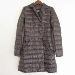 #wxc ヘルノ Herno コート ダウンコート 38 襟付き ダブルボタン ロゴボタン シンプル 無地 レディース [863848]