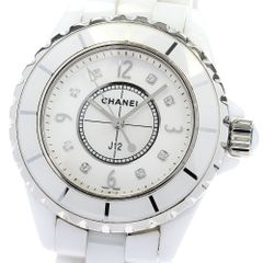 訳ありシャネル CHANEL H2422 J12 33ｍｍ  白セラミック 8Pダイヤ クォーツ レディース_823916