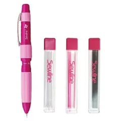 白・黒・ピンク_トリオ 3色シャーペン+替芯3色セット Sewline ソーライン トリオカラーズ 3色シャープペンシル + 替芯(黒・白・ピンク)3色セット