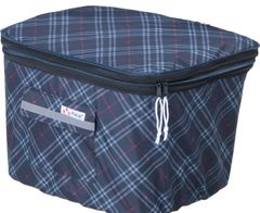 【迅速発送】川住製作所(Kawasumi Seisakusyo) 自転車 2段式前カゴカバー KW-256FR ネイビーチェック