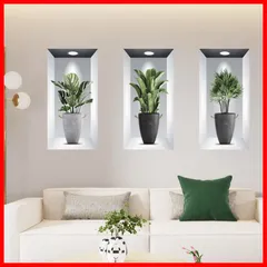 壁 観葉植物 春 壁紙シール ウォールペーパー 立体 剥がせる おしゃれ 壁飾り 防水 ステッカー Diy wall decoration ウォールステッカー ウォール シールグリーン 装飾寝室 ウォールデコ リビングルーム