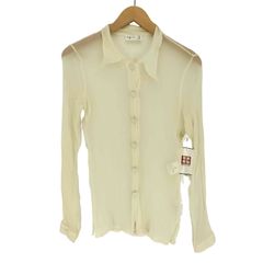 アニエスベー agnes b. PARIS フランス製 シルク シアー シャツブラウス レディース  2