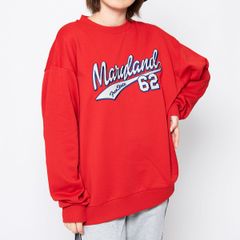 カレッジロゴ縁刺繍スウェット