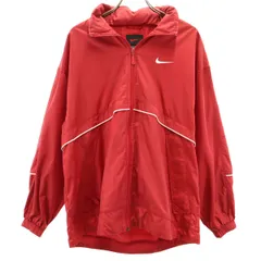 NIKE ナイキ 90s 00s オールド ナイロンジャケット S レッド系 裏メッシュ メンズ 古着