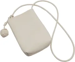 Crossmarbery(クロスマーベリー) スマホポーチ 可愛い 軽量 ショルダー バッグ 縦型 ミニ コンパクト シンプル ショルダーバッグ 斜めがけ 携帯ポーチ ポシェット 肩掛け CY108-White(ホワイト)