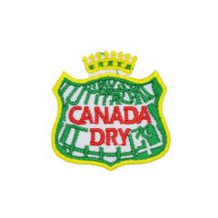 ミニワッペン CANADA DRY カナダドライ (4.5x4.5cm) [MW025] 手芸 パッチワーク アメ雑 アメリカン雑貨 レーシングモーター