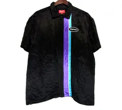 Supreme サテンシャツ ブラック 半袖シャツ Lサイズ 2025年最新】Supreme Satin Zip Up S/S Work Shirtの人気