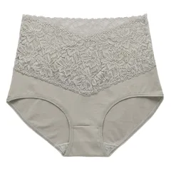 ハイウエスト ショーツ レース ストレッチ エレガント 深穿き 花柄 レディース 大きいサイズ 下着 ヒップアップ コットン 綿 お腹 引き締め 黒 赤 青 紺 rs-029