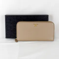 『USED』 プラダ サフィアーノ ラウンドジップウォレット 1ML506 長財布 レザー ブラウン