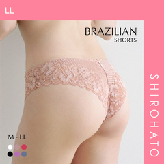 【メール便】【SHIROHATO公式】【正規品・新品】コントランテ ContRante ジョリーエマ Jolie Emma 総レース ブラジリアン ショーツ なめらか 柔らか ストレッチ ひびきにくい Tバック 単品(LL)
