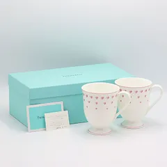 新品同様 箱付 ティファニー マグカップ ペアマグカップ ハート ホワイト コップ OKZ 2000000 NSK