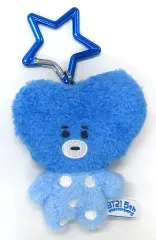 【中古】キーホルダー TATA(ブイ) BT21 5周年記念 レインボーカラーマスコット ブルー 「BT21 5th Anniversary Fair -by VILLAGE VANGUARD-」