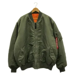 ALPHA MA-1 フライトジャケット オリーブ　USA製　短丈 Alpha Industries アルファ ライト MA-1 ALPHA ポリエステル