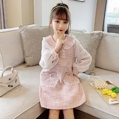 入学式 ワンピース 女の子 卒園式 子供服 入園式 スーツ フォーマル 子供 綿100％ セレモニー 服 きれいめ かわいい 110 120 130 140 150 チュニック 子ども ピアノ発表会 キッズ おしゃれ 結婚式 冬 春 ツイード 綿100％
