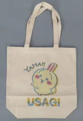 【中古】バッグ うさぎ レトロ印刷風トートバッグ 「ちいかわ なんか小さくてかわいいやつ」