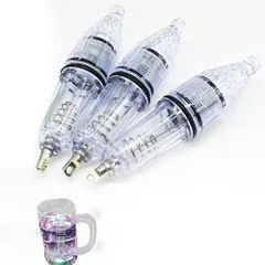 【特価商品】3個セット LED 釣り 水中ライト 集魚ライト 完全防水 水中ランプ 高輝度 カラフル 12cm 集魚灯 電池式 夜釣り 海釣り CMD イカ釣り 集魚ランプ