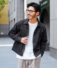 新品 未使用 JIGGYS SHOP(ジギーズショップ)ライトオンスデニムジップブルゾン 217825 ブラック