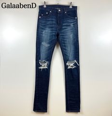 値下げ◎】 GalaabenD / ダメージ 加工 スキニー デニム パンツ - メルカリ