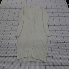 ◇ ⊇ FRAMeWORK フレームワーク ロング 長袖 ニット カーディガン 表記なし ホワイト系 レディース E  【1509180015136】